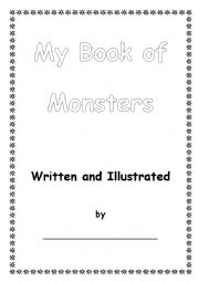 English Worksheet: My Book of Monsters