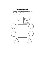 English Worksheet: robot puzzle