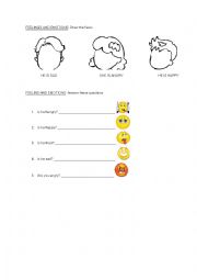 English Worksheet: Feeligs and emotions