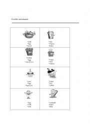 English Worksheet: food Multiple choices 