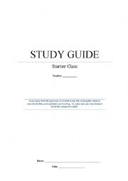 English Worksheet: Study Guide 