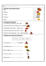 English Worksheet: foods