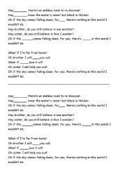 English Worksheet: hey brother