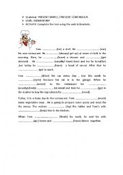 English Worksheet: Present Simple/Present Continuous