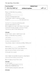 English Worksheet: The Lazy Song - Bruno Mars