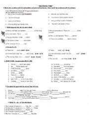 English Worksheet: REVISION FOR SEVENTH COURSE PRIMARY SCHOOL