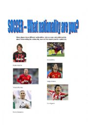 What nationality are you? FOOTBALL