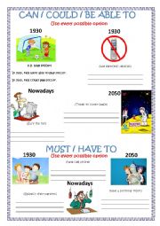 English Worksheet: Past form of Modal Verbs