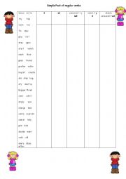 English Worksheet: past simple of regular verbs