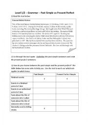 English Worksheet: Present perfect v Past simple