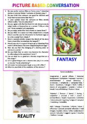 Picture-based conversation : topic 3 - fantasy vs reality (in the cinema)