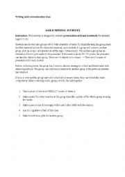 English Worksheet: Gold mining game_ Presentation Practice