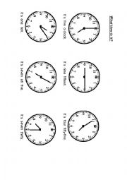 English Worksheet: The time