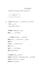 English Worksheet: The verb be