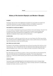 History of the Ancient Olympics and Modern Olympics