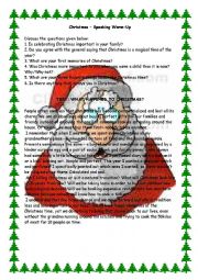 English Worksheet: Christmas Activity