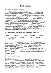 English Worksheet: this is halloween