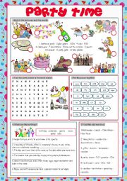 Party Time (Vocabulary Exercises)