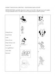 English Worksheet: MICKEYS TWICE UPON A TIME - FILM PRE-WATCHING ACTIVITY