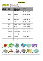 English Worksheet: Horoscopes, Zodiac Signs, Palm Reading (personality traits, modals) 4 pages