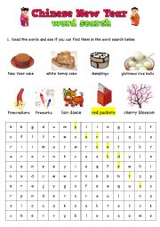 Chinese New Year word search