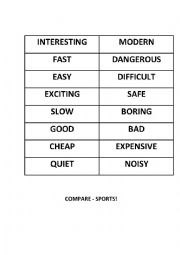 English Worksheet: Compare