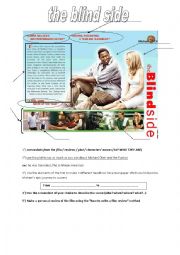 English Worksheet: the blind side DVD cover