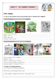 English Worksheet: Are Neighbours Necessary? 