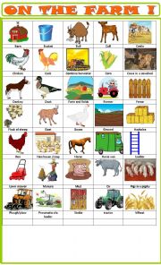 English Worksheet: Farm :pictionary