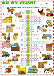English Worksheet: Farm : Crossword puzzle