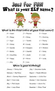 What is your ELF name? (just for fun)