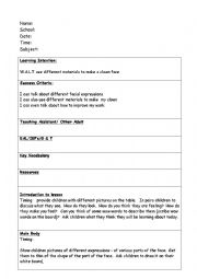 English Worksheet: creating clown faces using different materials