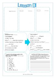 English Worksheet: starter: verb to be I, are and countries.