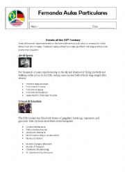 English Worksheet: 20th century