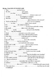 English Worksheet: exercise for tenses