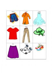 Clothing - ESL worksheet by tiana95