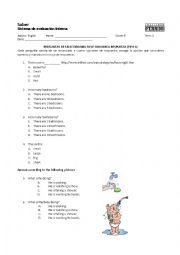 English Worksheet: Actions at home