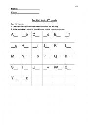 English Worksheet: assessment, mapping test end 5th grade/beging 6th grade