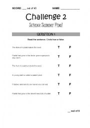 English Worksheet: Science A Closer Look Unit A FINAL exam