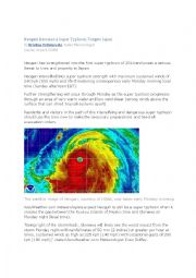 English Worksheet: Typhoon Article