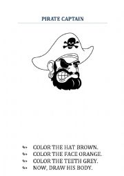 English Worksheet: Pirate Captain