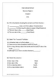 English Worksheet: EVS Grade 2 Worksheet