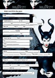 English Worksheet: Maleficent (2)