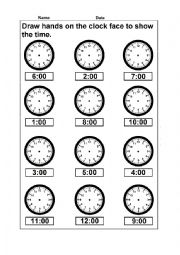 English Worksheet: Time