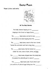 English Worksheet: Easter Poem