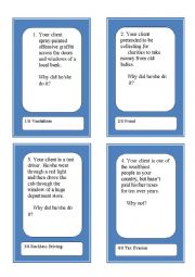 Activity Cards and Role Play Game - Crime and Justice 1