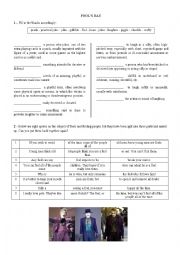 English Worksheet: Fools Day Activity + Lovefool lyrics