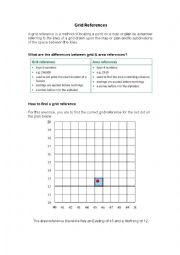 English Worksheet: Grid Referencing