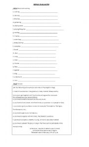 English Worksheet: Review Unit 2