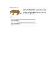 English Worksheet: Reading comprehension- CAN and TO BE